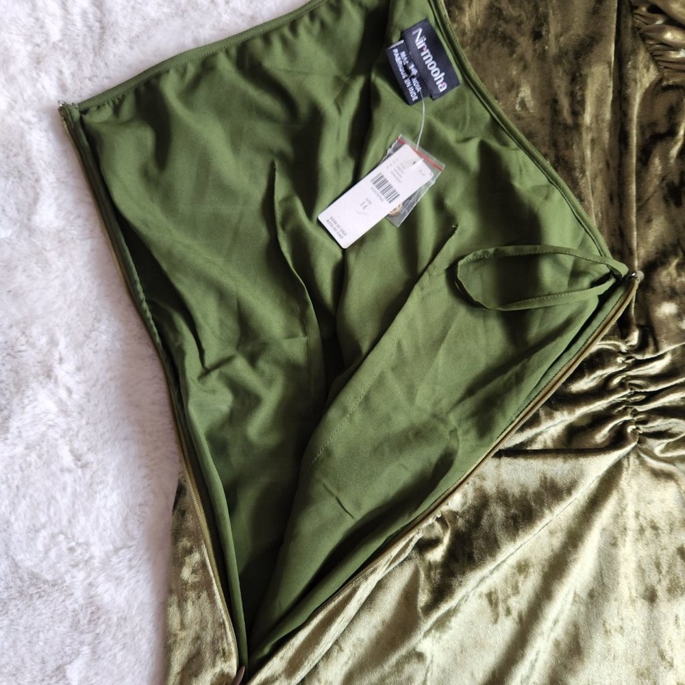 Anthropologie Nirmooha One-Shoulder Velvet Mini Dress - Picture 14 of 16
